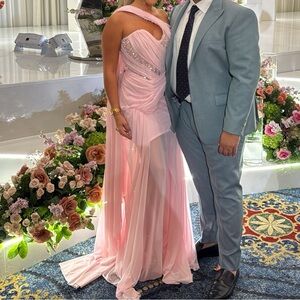 Elegant Pink Maxi Dress